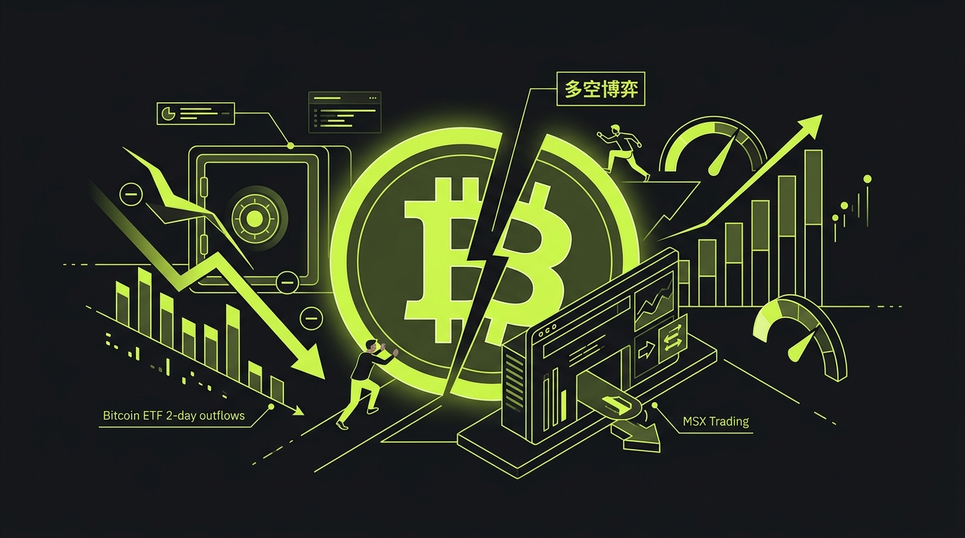 比特币ETF两日流出4.65亿美元+美联储加息压力：BTC多空博弈下如何在MSX把握交易机会 2026